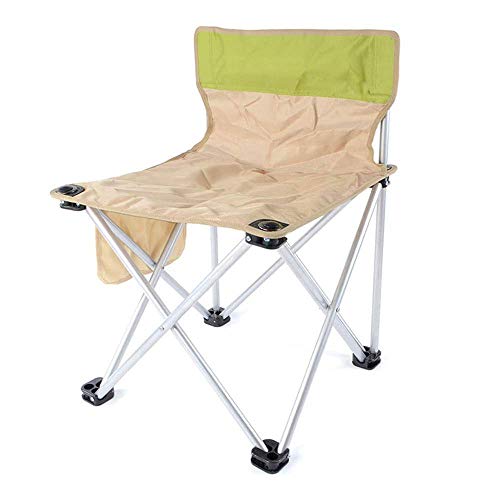 LQRCTRY Campingstuhl, Klappbarer Campingstuhl mit Rückenlehne Mehrfarbig mit Tragetasche(C) von LQRCTRY