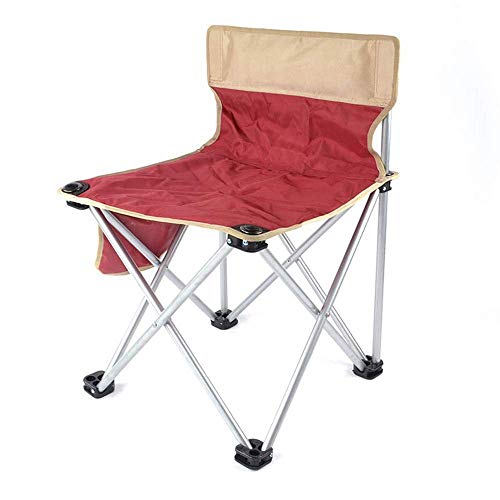 LQRCTRY Campingstuhl, Klappbarer Campingstuhl mit Rückenlehne Mehrfarbig mit Tragetasche(E) von LQRCTRY
