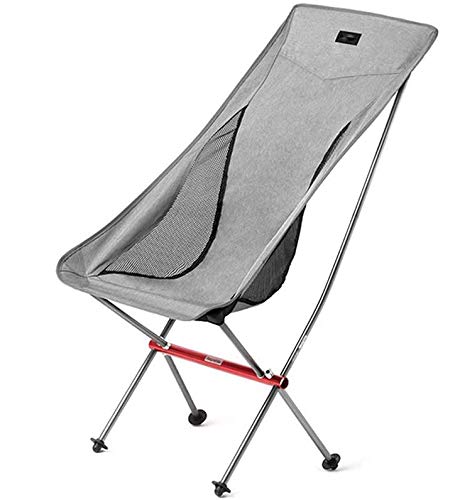 LQRCTRY Campingstuhl, Klappstuhl mit Rückenlehne und Tragetasche for Camping im Freien, Mehrfarbig(Grey) von LQRCTRY