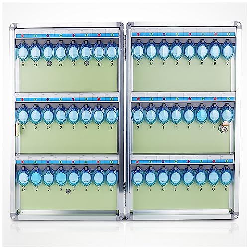 LQRCTRY Schlüsselschrank, Schlüsselaufbewahrungs-Schließfach zur Wandmontage mit Schlüsselhaken, silberfarben, 48 Bit von LQRCTRY
