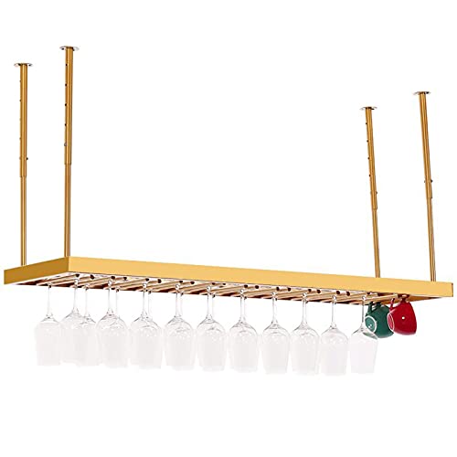 LQRCTRY hängendes Weinglasregal, Hängendes Weinregal mit Gläserhalter, höhenverstellbar, Metall, Mehrfarbig, mehrere Größen(A,80 * 35CM) von LQRCTRY