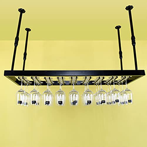 LQRCTRY hängendes Weinglasregal, Hängendes Weinregal mit Gläserhalter, höhenverstellbar, Metall, Mehrfarbig, mehrere Größen(C,100 * 35CM) von LQRCTRY