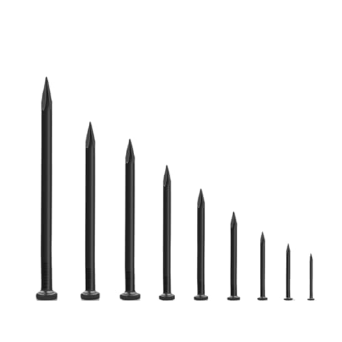 Nägel, Eisennägel for Beton und Holzbearbeitung mit Flachkopf 18-130mm Packung mit 2418 Stück(25MM) von LQRCTRY