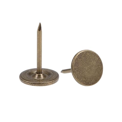 Nägel, Polsternägel mit flachem Kopf, 11 mm x 17 mm, mehrfarbig, Packung(Brown) von LQRCTRY