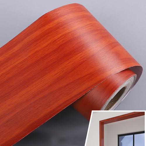 Selbstklebende Fußleiste, 1pc selbstklebende PVC-Holzmaserung Reparatur Aufkleber for Türrahmen Fensterabdeckung(E,30cmx5m) von LQRCTRY