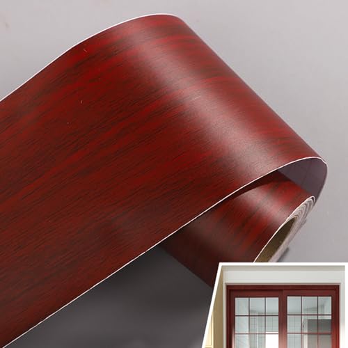 Selbstklebende Fußleiste, 1pc selbstklebende PVC-Holzmaserung Reparatur Aufkleber for Türrahmen Fensterabdeckung(F,20cmx5m) von LQRCTRY