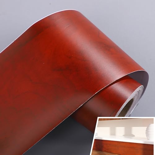 Selbstklebende Fußleiste, 1pc selbstklebende PVC-Holzmaserung Reparatur Aufkleber for Türrahmen Fensterabdeckung(G,80cmx5m) von LQRCTRY