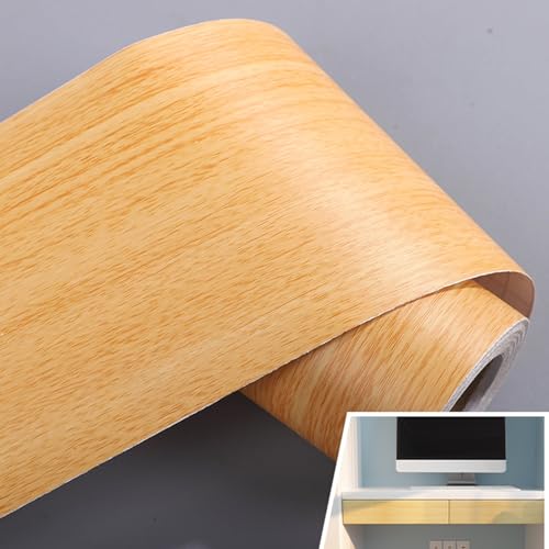 Selbstklebende Fußleiste, 1pc selbstklebende PVC-Holzmaserung Reparatur Aufkleber for Türrahmen Fensterabdeckung(I,30cmx5m) von LQRCTRY