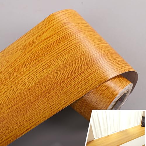 Selbstklebende Fußleiste, 1pc selbstklebende PVC-Holzmaserung Reparatur Aufkleber for Türrahmen Fensterabdeckung(J,40cmx5m) von LQRCTRY