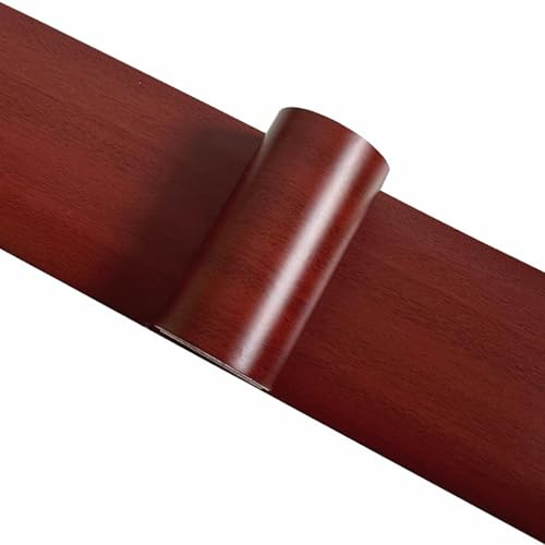 Selbstklebende Fußleiste, Holzmaserung Türrahmen Wrapping Aufkleber Selbstklebende Reparatur Mehrere Größen(C,10cmx5m) von LQRCTRY