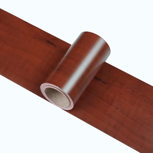 Selbstklebende Fußleiste, Holzmaserung Türrahmen Wrapping Aufkleber Selbstklebende Reparatur Mehrere Größen(D,10cmx5m) von LQRCTRY