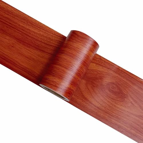 Selbstklebende Fußleiste, Holzmaserung Türrahmen Wrapping Aufkleber Selbstklebende Reparatur Mehrere Größen(F,10cmx5m) von LQRCTRY
