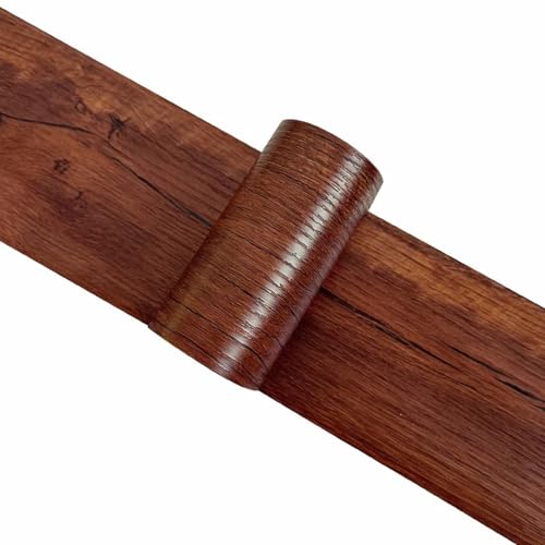 Selbstklebende Fußleiste, Holzmaserung Türrahmen Wrapping Aufkleber Selbstklebende Reparatur Mehrere Größen(L,80cmx5m) von LQRCTRY