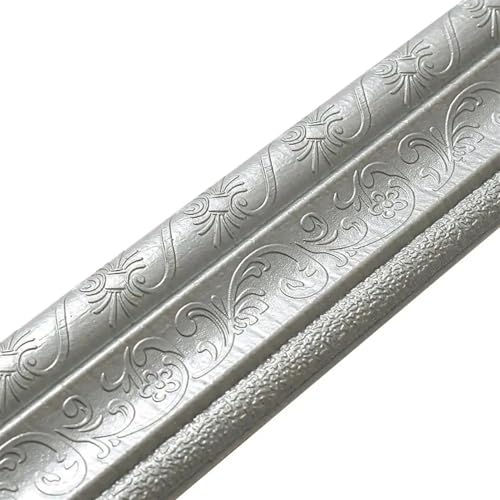 Selbstklebende Fußleiste, PE selbstklebende Sockelleiste Wandverkleidung Baseboard Multicolor 225cm(Light Grey) von LQRCTRY