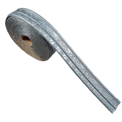 Selbstklebende Fußleiste, Selbstklebende Fußleistenleiste aus Gummi, Wandsockelleiste, mehrfarbig, 11 m x 7,8 cm von LQRCTRY