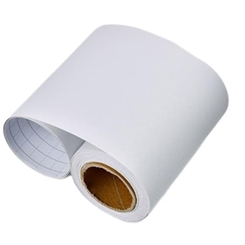 Selbstklebende Fußleiste, Selbstklebende Sockelleiste aus PVC, mehrfarbig, 8/10/12 cm x 5 m(Matte White-yg1002,10cm X 5m) von LQRCTRY
