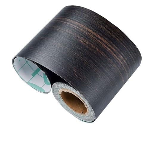 Selbstklebende Fußleiste, Selbstklebende Sockelleiste aus PVC, mehrfarbig, 8/10/12 cm x 5 m(Wood Grain-xht-1004,10cm X 5m) von LQRCTRY