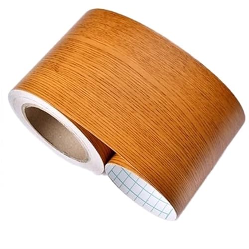 Selbstklebende Fußleiste, Selbstklebender PVC-Aufkleber for Sockelleisten, mehrfarbig, mehrere Größen(Huanghua Pear Wood,Width10cm x 5m) von LQRCTRY
