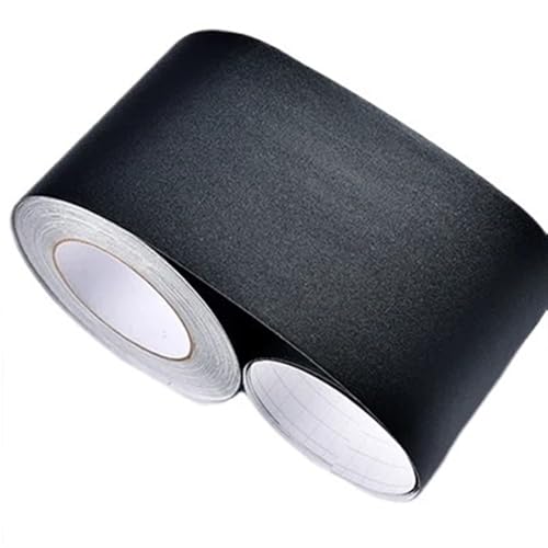 Selbstklebende Fußleiste, Selbstklebender PVC-Aufkleber for Sockelleisten, mehrfarbig, mehrere Größen(Matte Black,Width12cm x 5m) von LQRCTRY