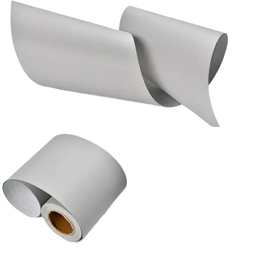 Selbstklebende Fußleiste, Selbstklebender PVC-Aufkleber for Sockelleisten, mehrfarbig, mehrere Größen(Matte Gray,Width12cm x 5m) von LQRCTRY