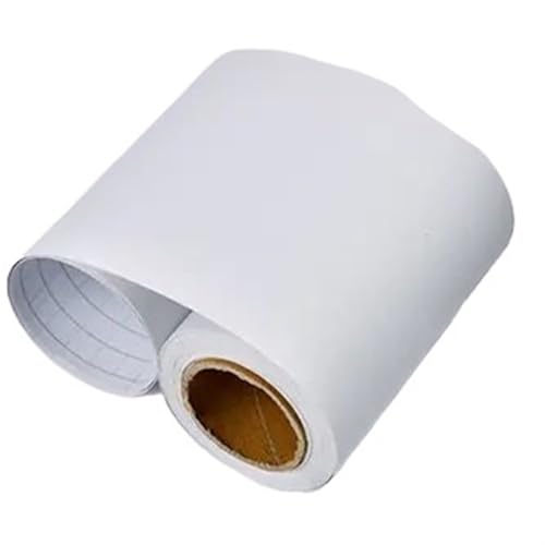 Selbstklebende Fußleiste, Selbstklebender PVC-Aufkleber for Sockelleisten, mehrfarbig, mehrere Größen(Matte White,Width12cm x 5m) von LQRCTRY