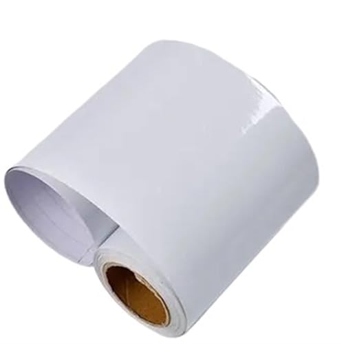 Selbstklebende Fußleiste, Selbstklebender PVC-Aufkleber for Sockelleisten, mehrfarbig, mehrere Größen(Pearlescent White,Width12cm x 5m) von LQRCTRY