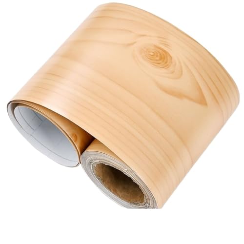 Selbstklebende Fußleiste, Selbstklebender PVC-Aufkleber for Sockelleisten, mehrfarbig, mehrere Größen(Pine Wood Texture,Width15cm x 5m) von LQRCTRY