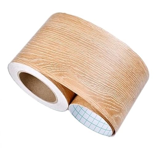 Selbstklebende Fußleiste, Selbstklebender PVC-Aufkleber for Sockelleisten, mehrfarbig, mehrere Größen(Red Oak Texture,Width15cm x 5m) von LQRCTRY