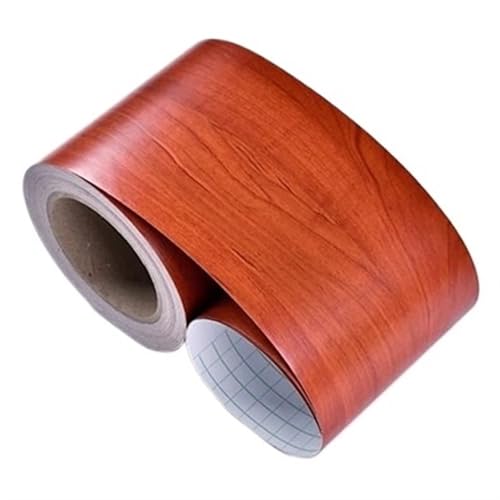 Selbstklebende Fußleiste, Selbstklebender PVC-Aufkleber for Sockelleisten, mehrfarbig, mehrere Größen(Redwood Texture,Width8cm x 5m) von LQRCTRY