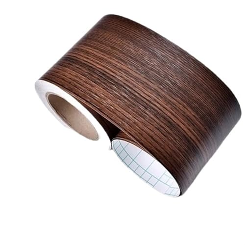 Selbstklebende Fußleiste, Selbstklebender PVC-Aufkleber for Sockelleisten, mehrfarbig, mehrere Größen(Walnut Wood Texture,Width15cm x 5m) von LQRCTRY
