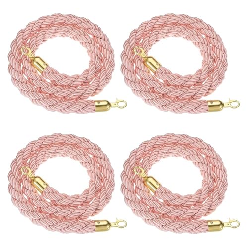 LQSYBHD 2.13 M/7 Ft Rungenseil mit Snap Hooks,Absperrseil,Absperrkordel,Samtseil, Handlaufseil,für Partydekoration,Events Auf Dem Roten Teppich,Eröffnung(Size:8ft) von LQSYBHD