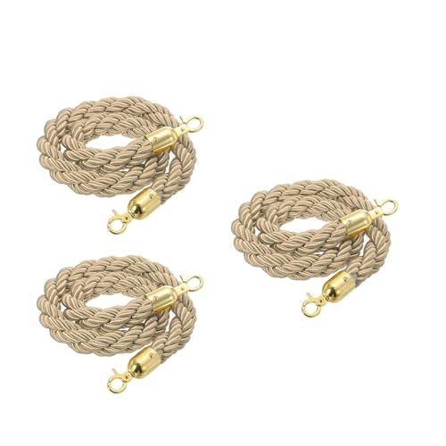 LQSYBHD Absperrseil mit Karabinerhaken, Absperrseil, gedrehte Pfostenseile mit Karabinerhaken für Pfosten, Ständer, Warteschlangen-Trenner, Mengenkontrolle des Hotels (Größe: 60 cm, Farbe: 1) von LQSYBHD