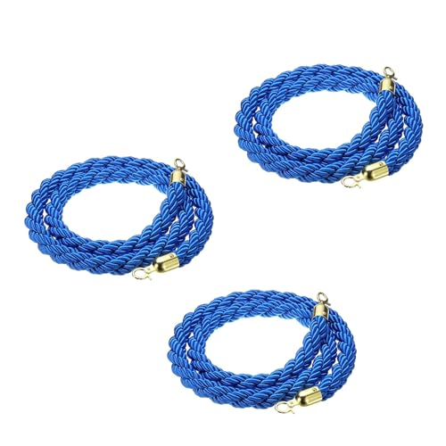 LQSYBHD Barriere, Stanchion Seil mit Schnapphaken, Handlaufseil, Stanchion Rope, Mengenkontrolle, Samtseil, für Kino (Größe: 2 m, Farbe: 1) von LQSYBHD