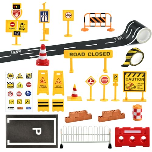 LQTSLFM 32 Stück Wichtel Zubehör Baustelle, Wichtel Baustelle Set, Mini Verkehrszeichen Kinder, Baustelle Miniatur mit Klebeband, Aufkleber, Absperrung, Rot Ziegel, Wichtel Zubehör Baustelle Einzug LQTSLFM 32 Stück Wichtel Zubehör Baustelle, Wichtel Baustelle Set, Mini Verkehrszeichen Kinder, Baustelle Miniatur mit Klebeband, Aufkleber, Absperrung, Rot Ziegel, Wichtel Zubehör Baustelle Einzug von LQTSLFM