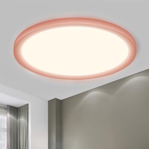 LQWELL® Deckenleuchte LED Deckenlampe, 1,6CM Ultradünn Rund Flach IP44 Wasserfest Badlampe 24W 4000K 2500LM Modern für Wohnzimmer Badezimmer Schlafzimmer Küche Balkon Keller Büro, 300 * 16mm von LQWELL