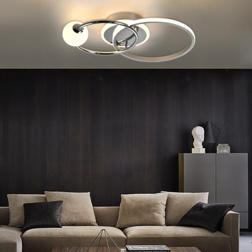 LQWELL® Deckenleuchte LED Deckenlampe, 14W 3000K Küchenlampe Modern Schlafzimmerlampe aus Aluminium für Wohnzimmer Schlafzimmer Küche Balkon Flur Keller Büro, 495 * 305 * 110mm von LQWELL