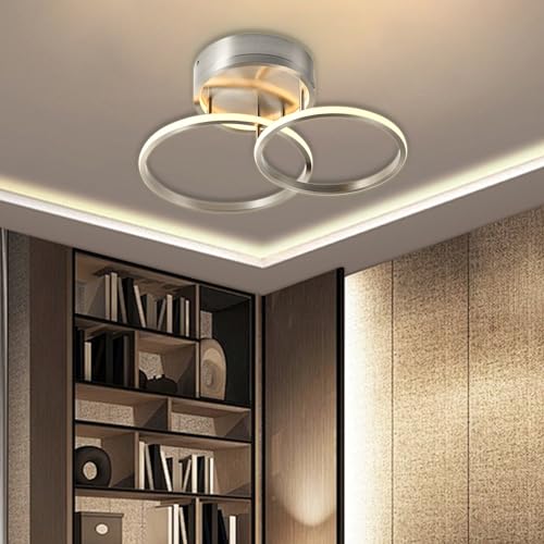 LQWELL® Deckenleuchte LED Deckenlampe, 20W 3000K Küchenlampe Modern Schlafzimmerlampe aus Aluminium für Wohnzimmer Schlafzimmer Küche Balkon Flur Keller Büro, 475 * 410 * 120mm von LQWELL