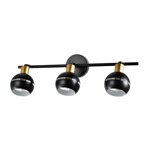 LQWELL® LED Deckenleuchte Strahler, Deckenstrahler Schwarz Deckenspots E27 Deckenlampe Drehbare Wandlampe Küchenleuchte 2 3 4 Flammig für Schlafzimmer Wohnzimmer Esszimmer Bar Geschäft Studio von LQWELL