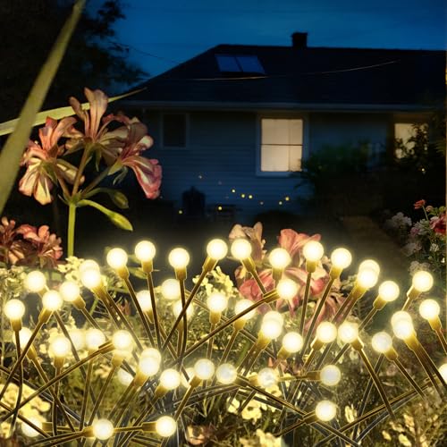 LQWELL Firefly Solarlampen für Außen Garten, 2 Stück 6 LED Glühwürmchen Solar Gartenleuchten, Wassserdicht Swinging Garten Lichter Warmweiß für Wegeleuchte Gras Terrasse Balkon Gehweg Deko LQWELL Firefly Solarlampen für Außen Garten, 2 Stück 6 LED Glühwürmchen Solar Gartenleuchten, Wassserdicht Swinging Garten Lichter Warmweiß für Wegeleuchte Gras Terrasse Balkon Gehweg Deko von LQWELL