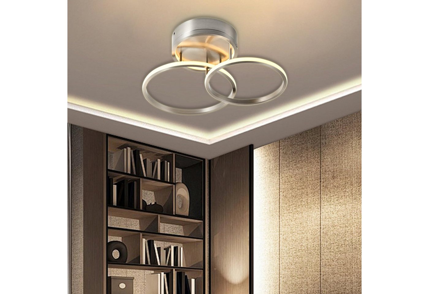 LQWELL LED Deckenleuchte Deckenlampe, Modern Schlafzimmerlampe, 20W 3000K 475 * 410 * 120mm, Küchenlampe aus Aluminium, für Wohnzimmer Schlafzimmer Küche Balkon Flur Keller Büro von LQWELL