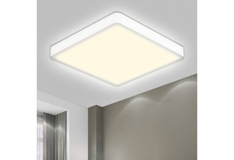 LQWELL LED Deckenleuchte Quadrat Flach LED Deckenlampe, 18W,1600LM, LED fest integriert, Tageslichtweiß, Modern Schlicht Lampe Dünn von LQWELL