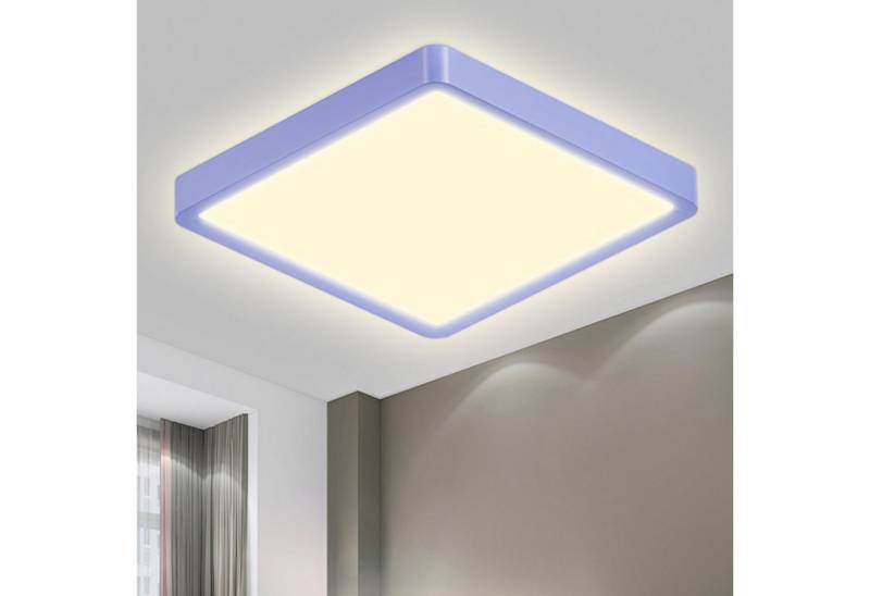 LQWELL LED Deckenleuchte Quadrat Flach LED Deckenlampe, 18W,1600LM, LED fest integriert, Tageslichtweiß, Modern Schlicht Lampe Dünn von LQWELL