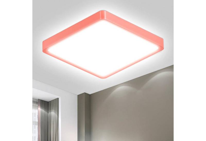 LQWELL LED Deckenleuchte Quadrat Flach LED Deckenlampe, 18W,1600LM, LED fest integriert, Tageslichtweiß, Modern Schlicht Lampe Dünn von LQWELL