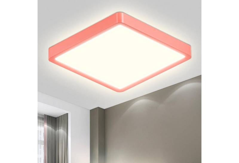 LQWELL LED Deckenleuchte Quadrat Flach LED Deckenlampe, 18W,1600LM, LED fest integriert, Tageslichtweiß, Modern Schlicht Lampe Dünn von LQWELL