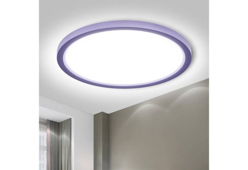 LQWELL LED Deckenleuchte Rund Flach LED Deckenlampe 2 Stück, 18W,1600LM, LED fest integriert, neutralweiß, Badlampe Modern Schlicht Lampe von LQWELL