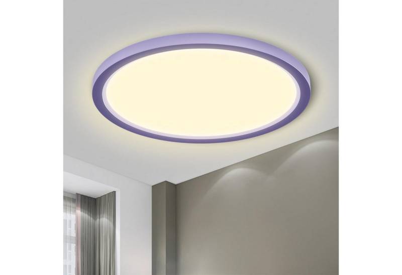 LQWELL LED Deckenleuchte Rund Flach LED Deckenlampe 2 Stück, 18W,1600LM, LED fest integriert, neutralweiß, Badlampe Modern Schlicht Lampe von LQWELL