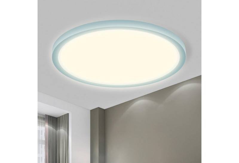 LQWELL LED Deckenleuchte Rund Flach LED Deckenlampe 2 Stück, 18W,1600LM, LED fest integriert, neutralweiß, Badlampe Modern Schlicht Lampe von LQWELL
