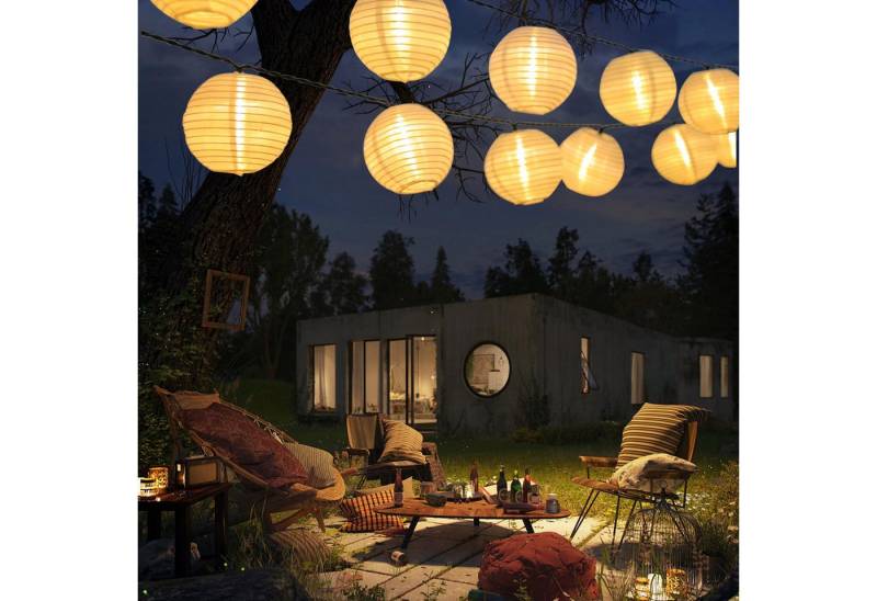 LQWELL LED Solarleuchte Solar Lichterkette Lampions Aussen, Solar Laternen, 8M 30LED 2 Modi, Wasserdicht Solar Hängelampe, Gartendeko Warmweiß, für Balkon, Hochzeit, Hof, Party, Weihnachten Deko LQWELL LED Solarleuchte Solar Lichterkette Lampions Aussen, Solar Laternen, 8M 30LED 2 Modi, Wasserdicht Solar Hängelampe, Gartendeko Warmweiß, für Balkon, Hochzeit, Hof, Party, Weihnachten Deko von LQWELL