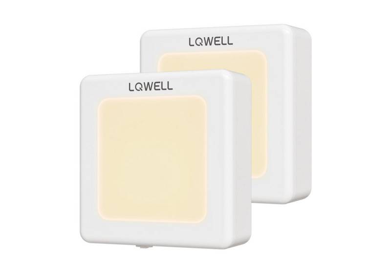 LQWELL LED Steckdosenleuchte Nachtlicht Steckdose Faltbar mit Dämmerungssensor, Nachtlampe Einstellbare Helligkeit, LED fest integriert, Automatisch Steckdosenlicht, Orientierungslicht Warmweiß, Bewegungsmelder, 1/2/3 Stück LED Nachtlicht Kinder von LQWELL