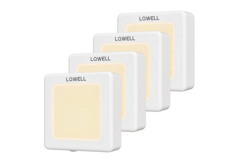 LQWELL LED Steckdosenleuchte Nachtlicht Steckdose Faltbar mit Dämmerungssensor, Nachtlampe Einstellbare Helligkeit, LED fest integriert, Automatisch Steckdosenlicht, Orientierungslicht Warmweiß, Bewegungsmelder, 1/2/3 Stück LED Nachtlicht Kinder von LQWELL